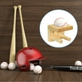 thumbnail image 4 of 2 Pcs Baseball Bat Holder Softball Bat Holder Display Wall Mount Wood Color, 4 of 6