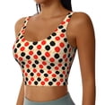 thumbnail image 2 of Saiise Table Tennis Rackets Print Sports Bras for Women,Racerback Running Bra Workout Crop Tank Tops Longline Sports Bra Push up-Small, 2 of 8