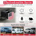 thumbnail image 4 of 2 Inch Rubber Trailer Hitch Cover, American Flag Rubber Hitch Tube Cover Plug Cap, Car Exterior Accessories Fits for Most Vehicles Hitch Receivers, Hitch Cover Tube Plug Cap (Silver-Red), 4 of 7