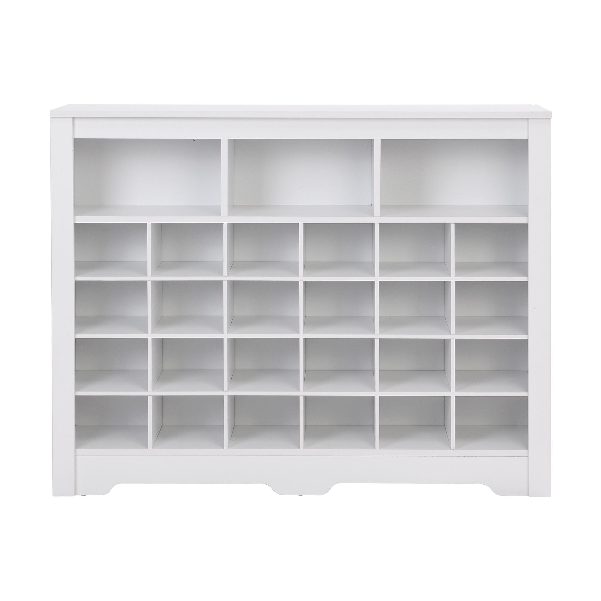 Shoe Storage Cabinet, Shoe Rack with 24 Cubbies, Freestanding Shoe Cubby Organizer for Entryway, Closet, Living Room