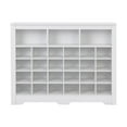 thumbnail image 3 of Modern Shoe Cabinet with Curved Base, 5 Tier Wood Freestanding Shoe Rack 24 Shoe Cubby Console Shoe Organizer, 3 of 8