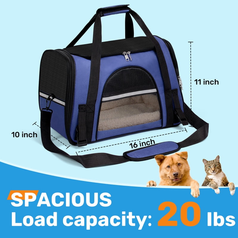 Cat Carriers Dog Carrier For Small Medium Cats Dog Soft Sided, Collapsible Waterproof Travel Puppy Carrier