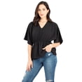 thumbnail image 1 of Blusa manga amplia con elástico en la cintura, 1 of 5