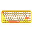 thumbnail image 1 of delgado, portátil BT recargable compacto de 84 teclas para computadora portátil, Amarillo jinwen Teclado inalámbrico Bluetooth, 1 of 7