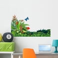 thumbnail image 1 of Butterflies and Garden Wall Mural by Wallmonkeys Peel and Stick Graphic (36 in W x 21 in H) WM89144, 1 of 4