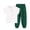 Green, variant on Diufon Little Boys 2 Piece Outdoor Outfits Short Sleeve Comfortable Tops Sport Casual Pants Solid Color Linen Sets