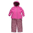 thumbnail image 4 of Girls' Quilted Top and Cheetah Print Bottom Snowsuit with Pockets, 4 of 4