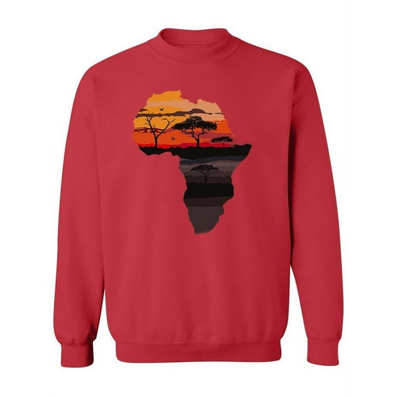 African Black Landscape Paint Sweatshirt Women -Image by Shutterstock, Female Large