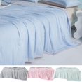 thumbnail image 1 of Blanket Size Summer Breathable Ice Blanket For Sleeping Soft Lightweight Blankets Double Bed For Night Comfy Sleepers Cold Blankets Home, 1 of 9