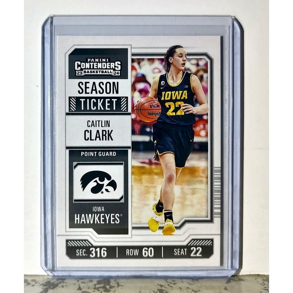2023-24 Caitlin Clark Panini Contenders #CC1 Season Ticket Card Iowa Hawkeyes