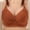 Brown, variant on Broderie Anglaise, Non Wired Bras for Women, Everyday Bras, Comfortable Cotton, Supportive with Full Coverage Light Padded Lingerie