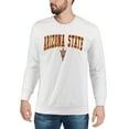 thumbnail image 3 of Men's Colosseum White Arizona State Sun Devils Arch & Logo Crew Neck Sweatshirt, 3 of 4