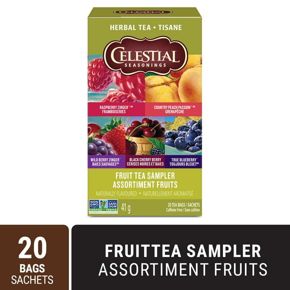 Celestial Seasonings Herbal Tea Fruit Sampler 41 g x 20 Sachets, Tisane
