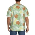thumbnail image 5 of Xecao offers the Tropical Flowers for Men's Casual Short-sleeved Shirt, a button-up collared shirt with a pocket, perfect for beach vacations and yacht travel in the XX-Large size., 5 of 7