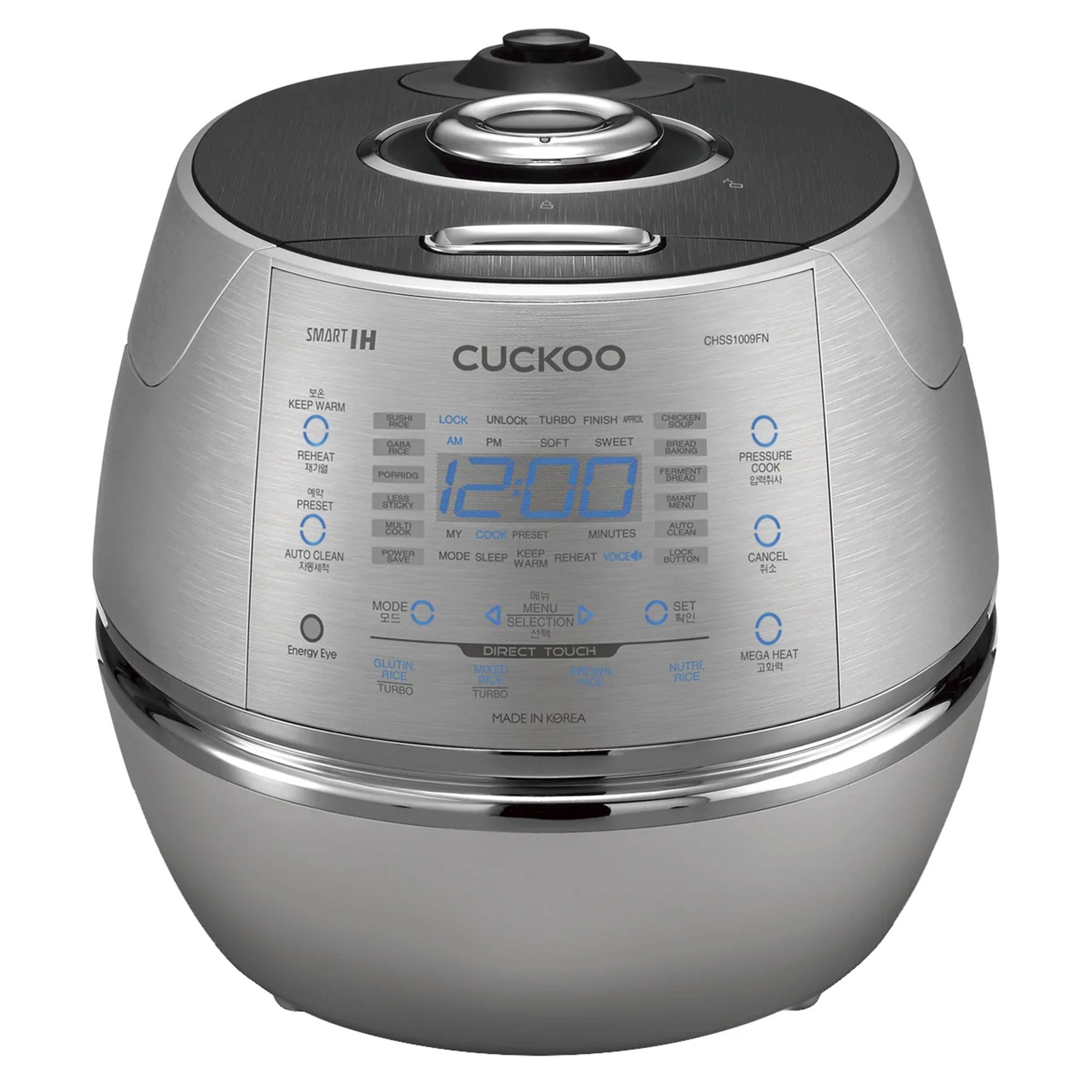 CUCKOO 10 Cup IH Pressure Rice Cooker w Nonstick Inner Pot Stainless Steel Walmart
