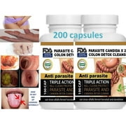 Parasite Cleanse DETOX Liver Colon Yeast Blood Support vital 200 Cap XL
