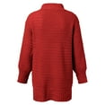 thumbnail image 5 of DHFJKG Oversized Knitted Sweaters For Women Long Sleeve Crewneck Pullover Side Slit Casual Warm Soft Loose Fit Textured-Knit Tunic Solid Color Stylish Tops, 5 of 6