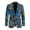 Blue Background Tree Branch Camouflage Pattern, variant on Lightweight Mens Blazer Suit Jacket, Cartoon Otter with Cherry Blossoms Polyester Dressy Suit Separates Coat for Casual Summer