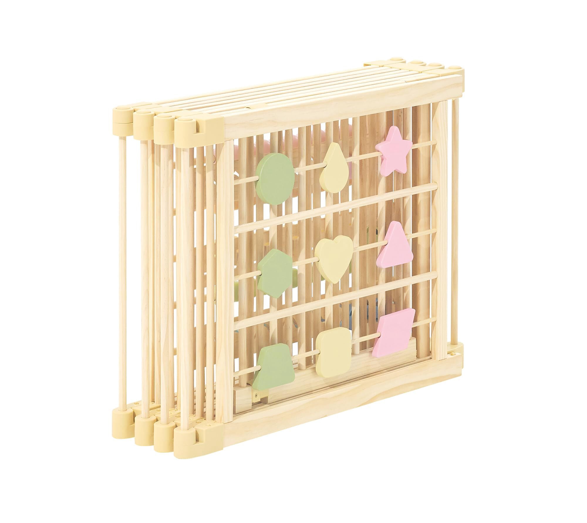 ZETY Wooden Foldable Baby Playpen 8-Panel Extra Large 63x63 in Play  Yard for Babies