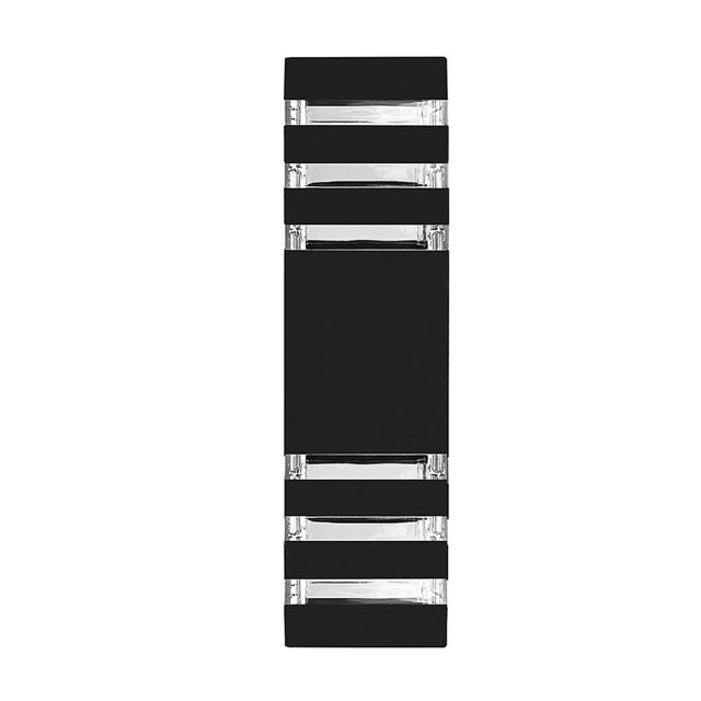 Injueey Aplique de pared para exteriores, luces LED, moderno, resistente al agua, cilindro de aluminio hacia arriba y abajo, lámparas de pared LED, Iluminación y accesorios Negro Injueey HA026222-02