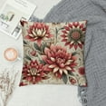 thumbnail image 2 of Awypu  Lily Leaf Ginkgo Biloba Flower Farmhouse Sofa Pillowcase Coral Geometric Flower Throw Pillow Cover White Asian Scenic Chinoiserie Pillowcases with Zipper for Living Room 24x24in, 2 of 5