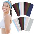 thumbnail image 1 of wonima44 20 Pcs Headbands for Women Non Slip, Soft Milk Silk Cotton Cloth Hair Bands, Hair Accessories for Women, Workout Stretchy Head Bands for Women's Hair for Yoga Running Sports, 1 of 1