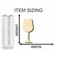 thumbnail image 2 of Unfinished Wood Wine Glass Shape - Craft - up to 46" DIY 20" / 1/8", 2 of 3