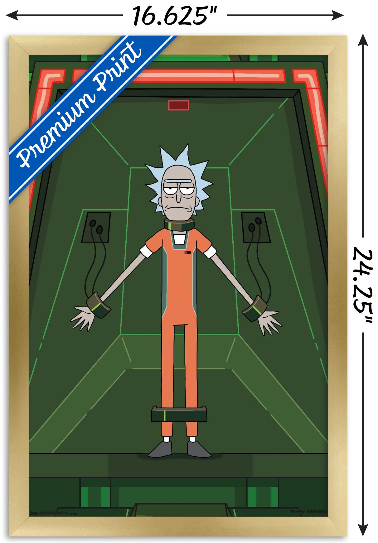 Rick And Morty - Shackled Wall Poster, 14.725" x 22.375", Framed