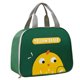 thumbnail image 1 of Una linda bolsa de almuerzo de dibujos animados abierta lateralmente a los estudiantes para trabajar con una bolsa aislante de arroz individual, 1 of 5
