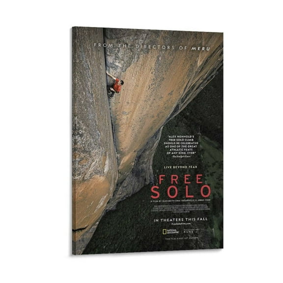 Free Solo Movie Poster Canvas Wall Art Poster Decorative Bedroom Modern Home Print Picture Artworks Posters 20x30inch(50x75cm)