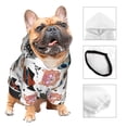 thumbnail image 3 of Fotbe Hip Hop Dog Sudadera con Estampado para Perros Pequeños – Suéter con Capucha para Mascotas, Tela Suave de Forro Polar con Bolsillo-XX-Large, 3 of 7