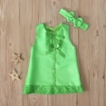 thumbnail image 2 of IROINNID Infant Girls Lace Solid Color Sleeveless Pretty Bow Dress, 2 of 7