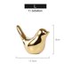 thumbnail image 2 of 2X Estatuillas de PáJaros Dorados de la Casa Polar, Estatuas de PáJaros de Cerámica Moderna, Escultura de Animales, Manualidades de Decoración del Hogar, Cerámica Dorada -L, 2 of 7