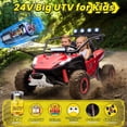 thumbnail image 4 of Cuoote 2 Seater Ride On Car for Kids 3-8, 24V Ride on Toy with Remote Control, LED Lights, EVA Tires, 4 of 9