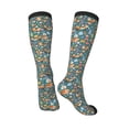 thumbnail image 4 of Fotbe Foxes and Birds in Forest print Women's Men's Novelty Crew Socks Cotton Socks Knee High Socks for Walking,Running,Nurses,Pregnancy, 4 of 9