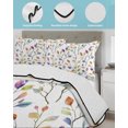 thumbnail image 3 of Twin XL Quilt Bedding Set, Colorful Leaves Reversible Summer Quilt 3 Pieces, Farmhouse Branches Botanical Lightweight Bedspreads Coverlets with 2 Pillow Shams for All Seasons, 3 of 5