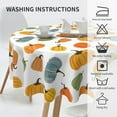 thumbnail image 4 of Fall Tablecloth 70 Inch Round Watercolor Colorful Pumpkin Table Cloth,Autumn Harvest Thanksgiving Stain Resistance Polyester Indoor Outdoor Table Covers for Kitchen Dining Party Picnic, 4 of 6