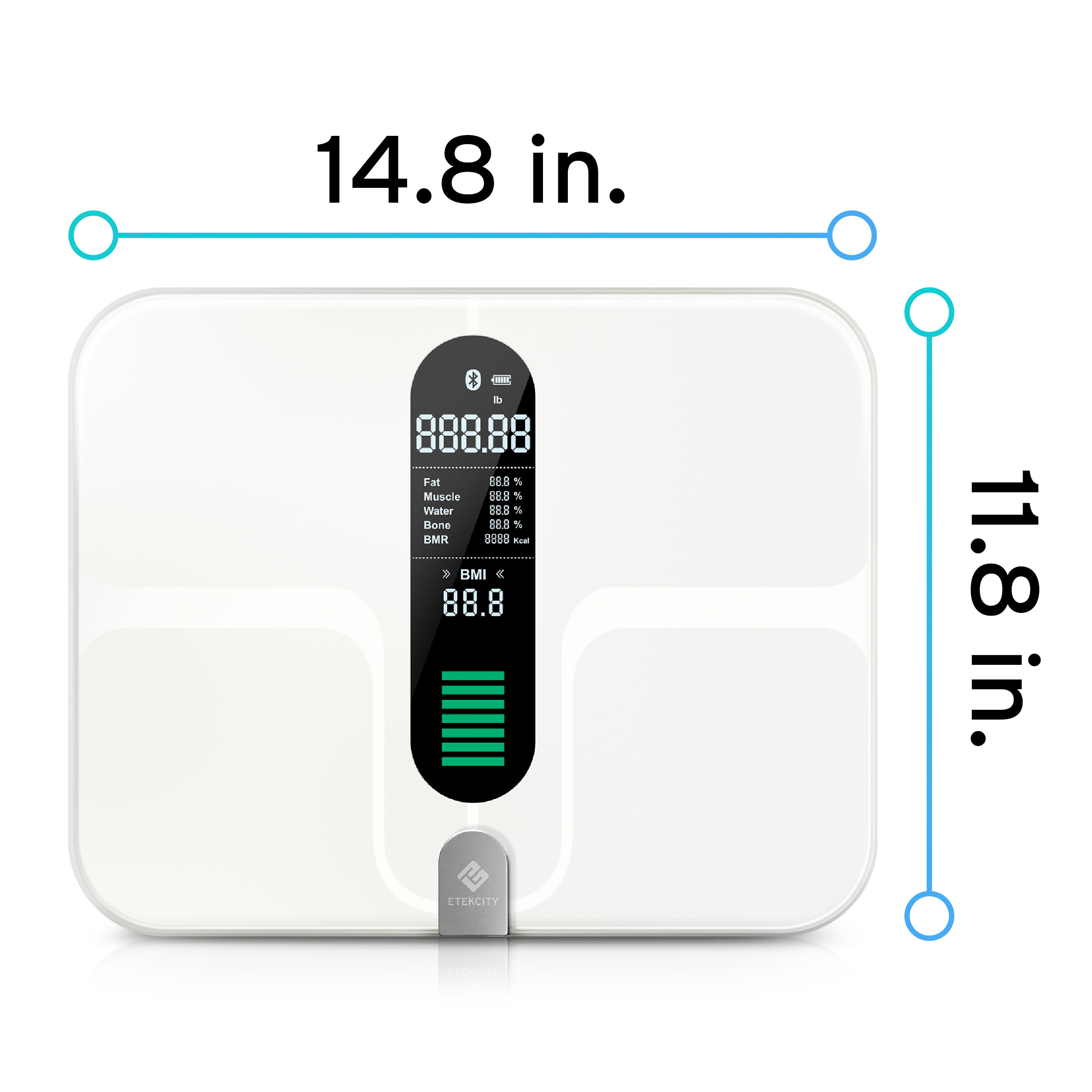 Etekcity Smart WiFi Body Fat Scale, FSA HSA Approved Accurate Dark