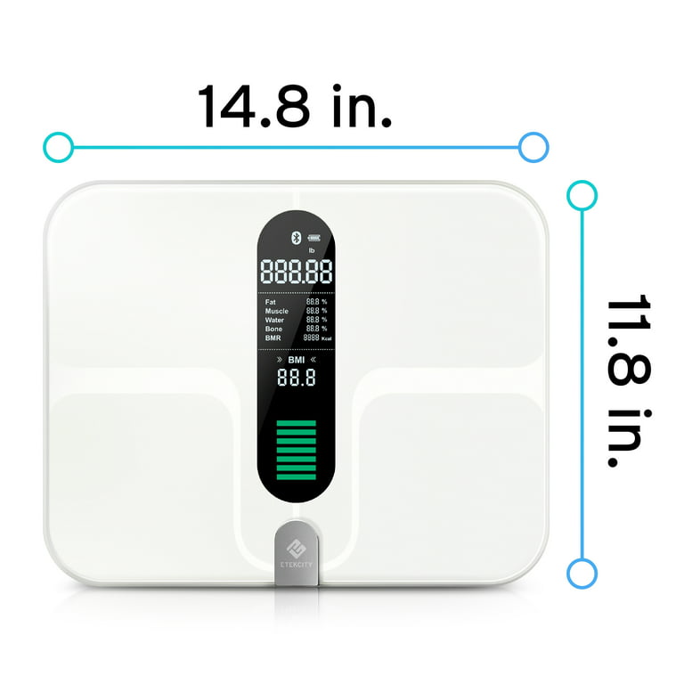 Etekcity Smart Body Weight Scale with Wireless Technology, White