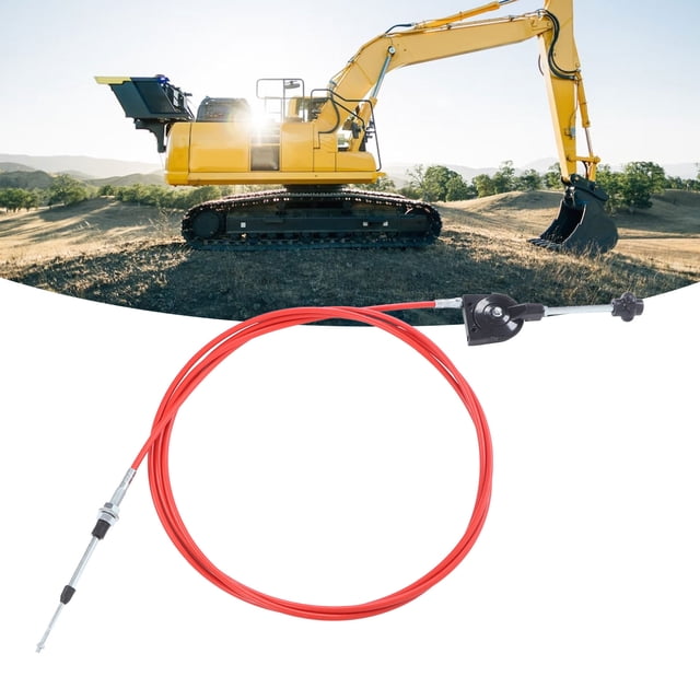 Excavator Motor Control Cable, Excavator Manual Throttle Cable Weather Arbitrary Bending Rustproof Faster Response for Replacement