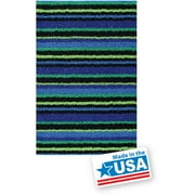 Your Zone Multi Color Tufted Shag Stripe