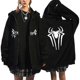 thumbnail image 1 of Spinne Reiß verschluss Sudaderas con capucha Spider Print Jacke Hip Hop Männer Frauen übergroße Reiß verschluss Sudadera con capucha Sudaderas Y2k Mantel Geschenk Fleece Langarm, 1 of 2