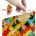 thumbnail image 2 of FMSHPON Abstract Rainbow Colourful Brick Clipboard Hardboard Wood Nursing Clip Board and Pull for Standard A4 Letter 13x9 inches, 2 of 6