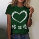 thumbnail image 3 of Camiseta de Cuello Redondo de Manga Corta de Impresión Del Día de San Patricio para las Mujeres, Camisetas de Cuello Redondo para las Mujeres Casual Unisex Wear, 3 of 7