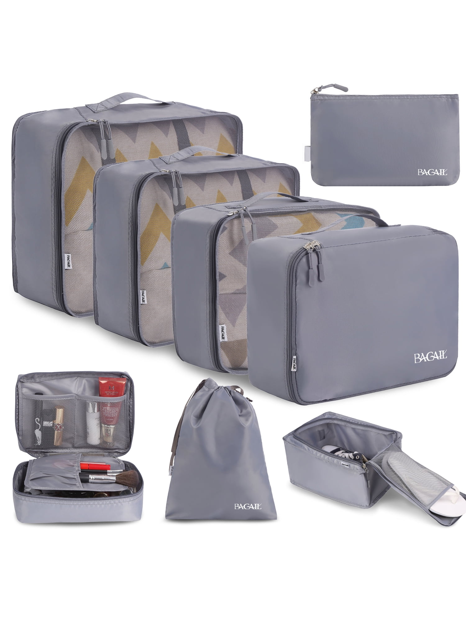 BAGAIL 8 Set Packing Cubes Luggage Packing Organizers for Travel Acces –  Bagail