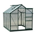 thumbnail image 3 of Outsunny 6' x 8' x 7' Polycarbonate Portable Walk-In Garden Greenhouse, 3 of 8