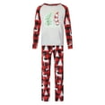 thumbnail image 5 of Christmas Family Matching Pajamas Sets Christmas PJ's Letter Print Top and Plaid Pants Jammies Sleepwear, 5 of 7