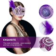 thumbnail image 1 of Party Mask Venetian Half Face Mask for Party Use Lace Purple Plastic, 1 of 5