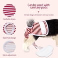 thumbnail image 3 of Pañal lavable para perra Red Stripe - 1 pieza, pantalón reutilizable para perra, pantalón higiénico para perro, pantalón fisiológico lavable para perro, adecuado para perra y cachorro (M), 3 of 5