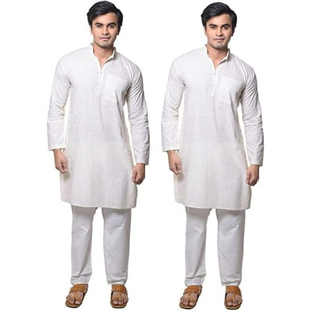 

Royal Men s Cotton Kurta Pyjama Set (ROYAL_160_White_Small)